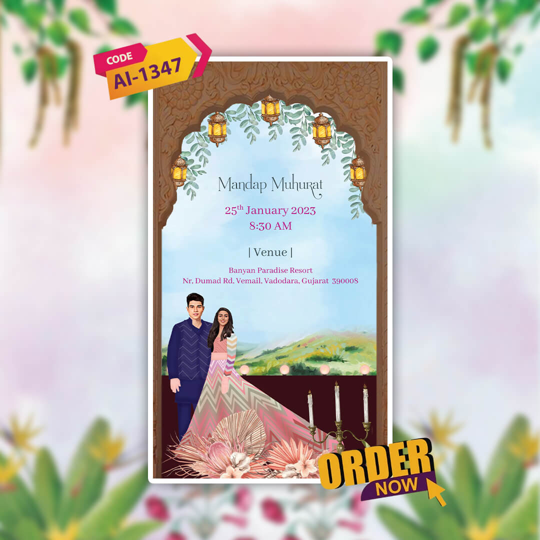 Digital Wedding Invitation Video | Mystical & Elegant | AI-1347