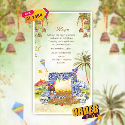Digital Wedding Invitation Video | Elegant ambiance |AI-1484