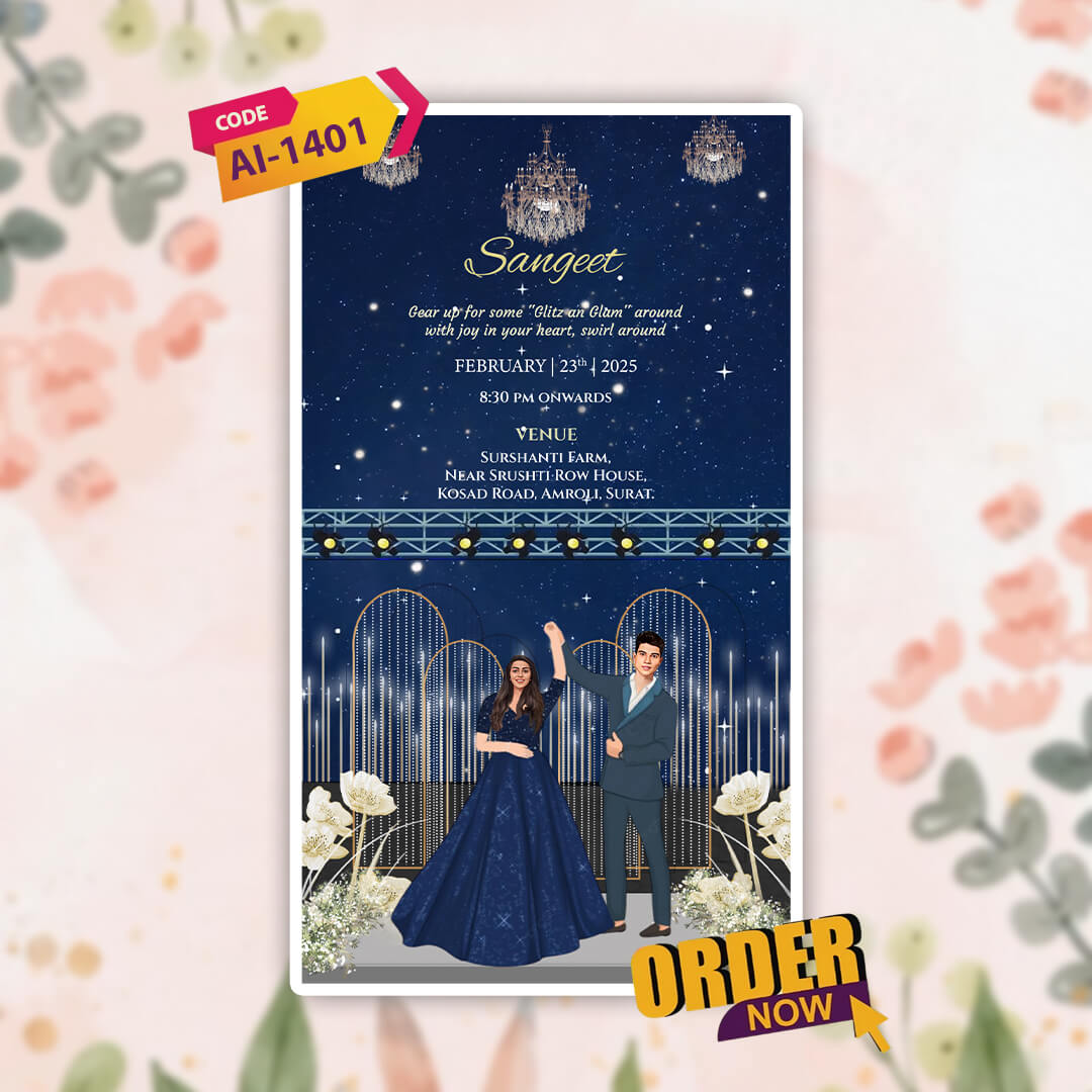 Digital Wedding Invitation Video | Graceful Theme | AI-1401