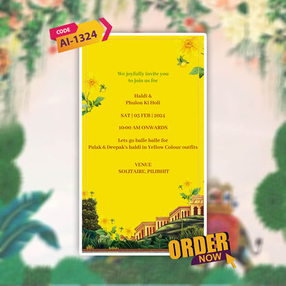 Digital Wedding Invitation Video | Stylish Template | AI-1324