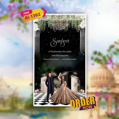 Digital Wedding Invitation Video | Traditional  Invite | AI-1392