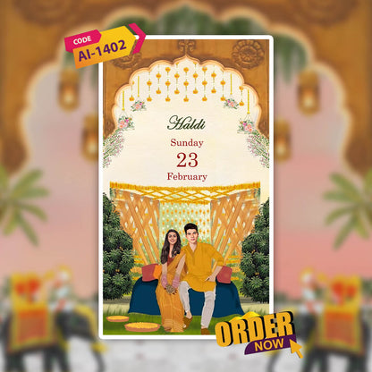 South Indian Wedding Invitation Video | Traditional Invite| AI-1402