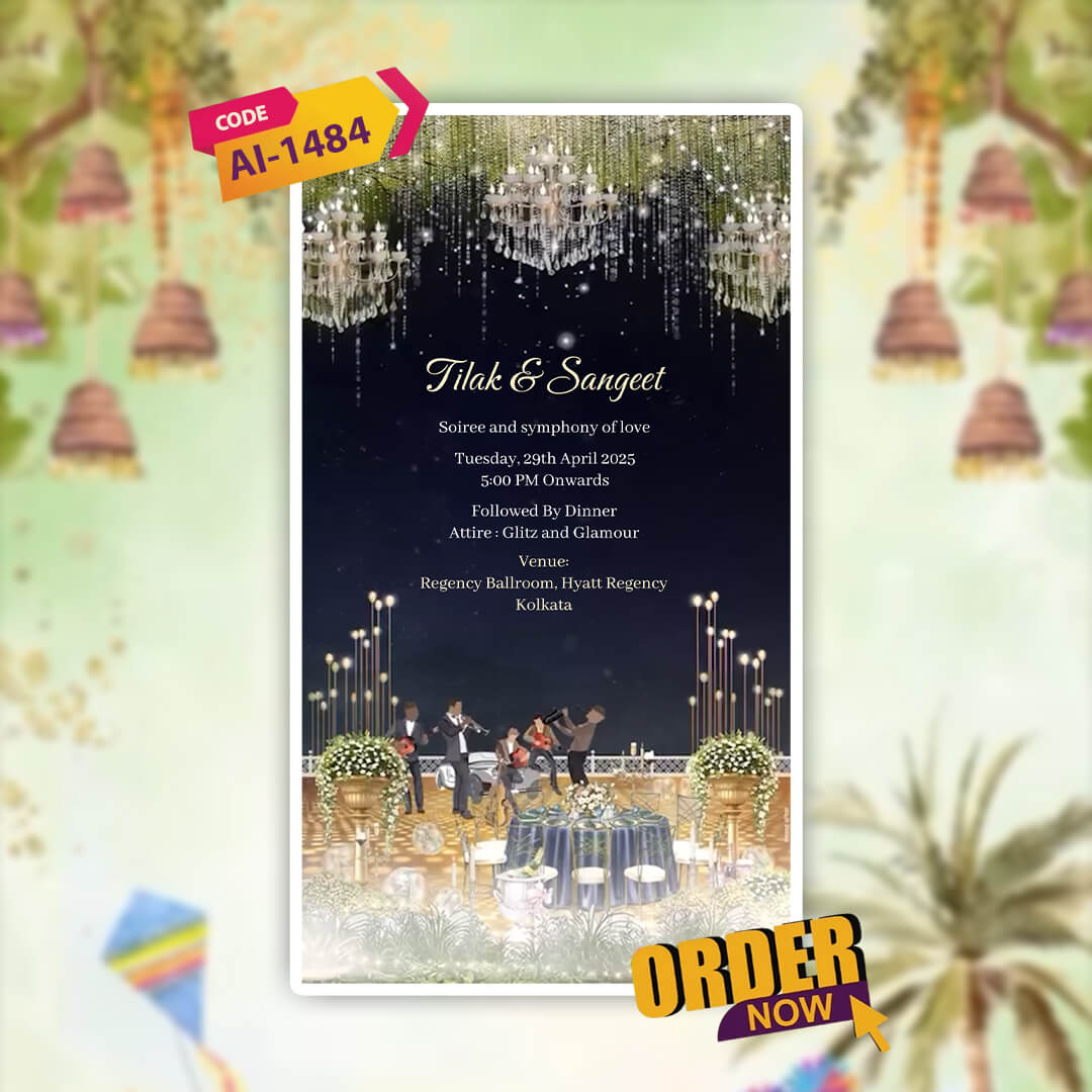 Digital Wedding Invitation Video | Elegant ambiance |AI-1484