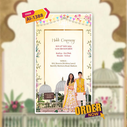 Digital Wedding Invitation Video | Elegant Animated Invite |AI-1388