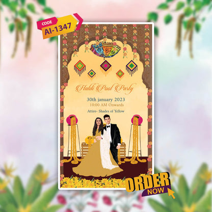 Digital Wedding Invitation Video | Mystical & Elegant | AI-1347