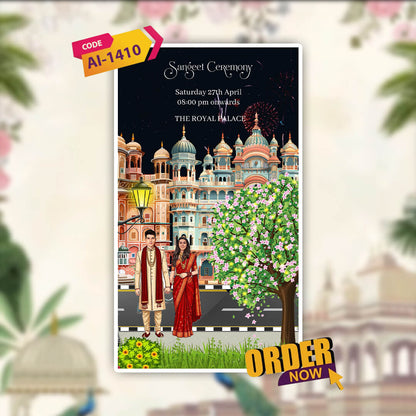Digital Wedding Invitation Video | Festive charm | AI-1410