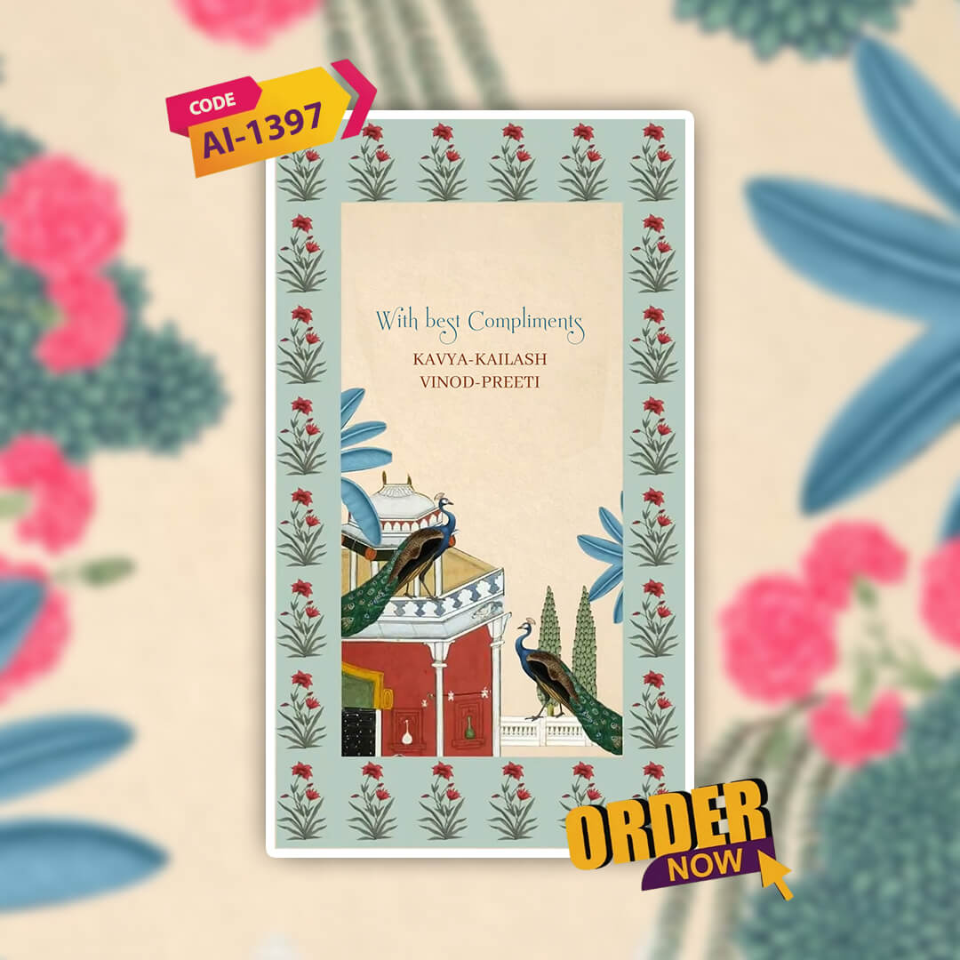 Digital Wedding Invitation Video | cultural motifs| AI-1397