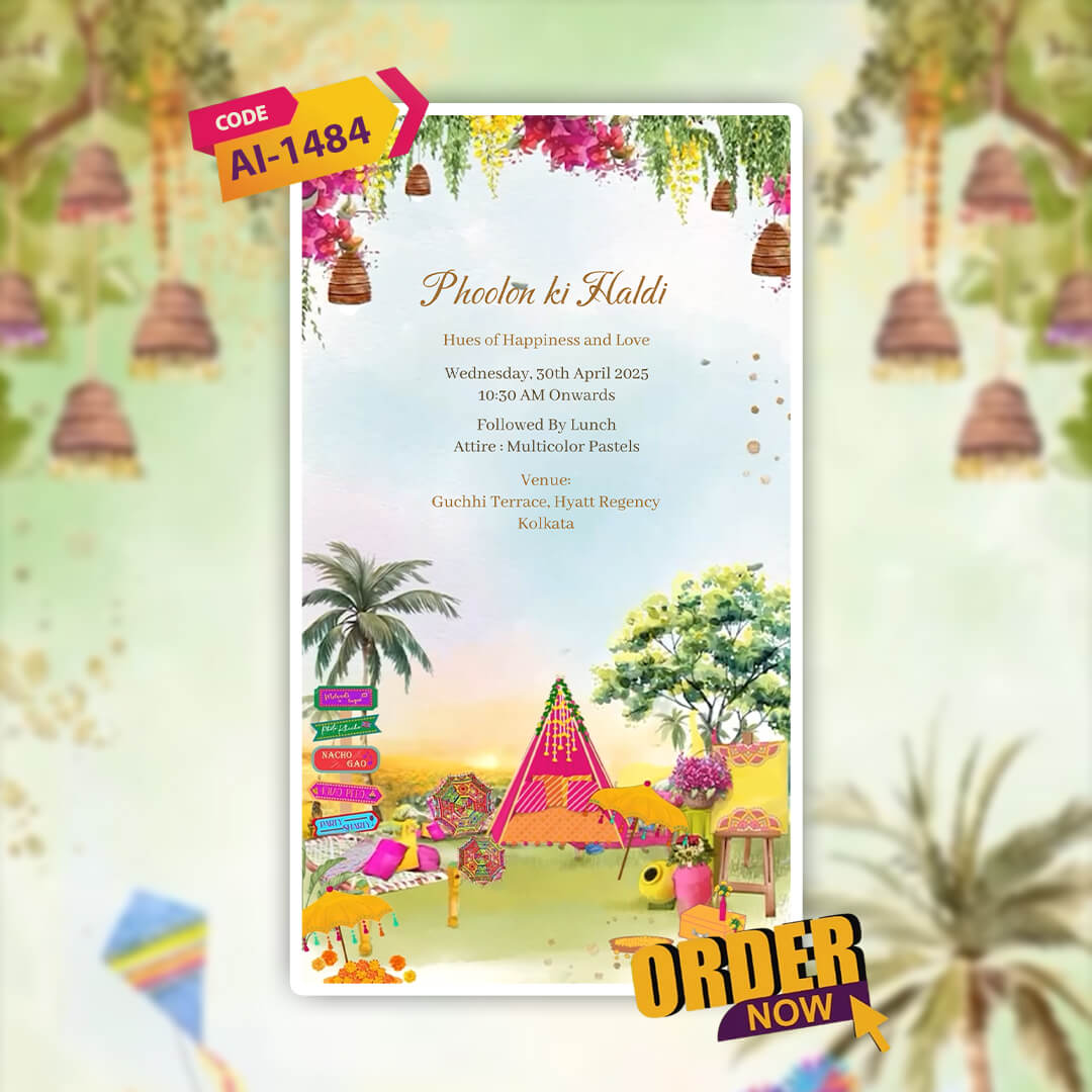 Digital Wedding Invitation Video | Elegant ambiance |AI-1484