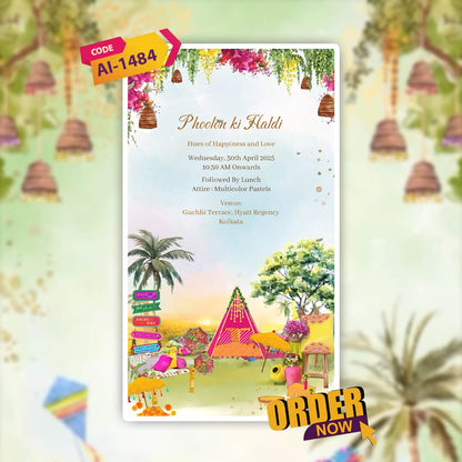 Digital Wedding Invitation Video | Elegant ambiance |AI-1484