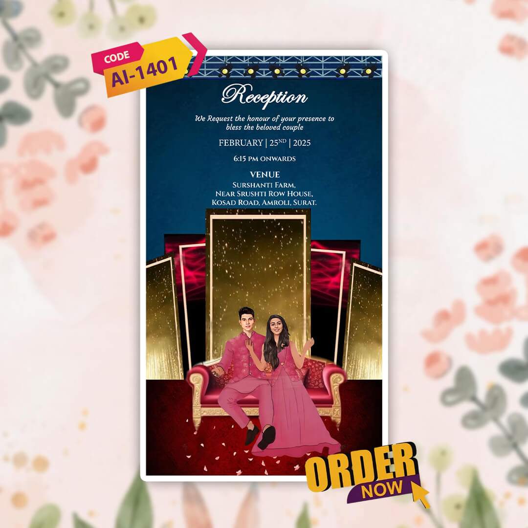 Digital Wedding Invitation Video | Graceful Theme | AI-1401