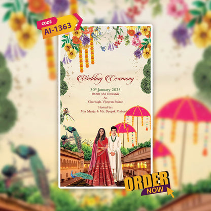 Digital Wedding Invitation Video | Traditional Touch | AI-1363