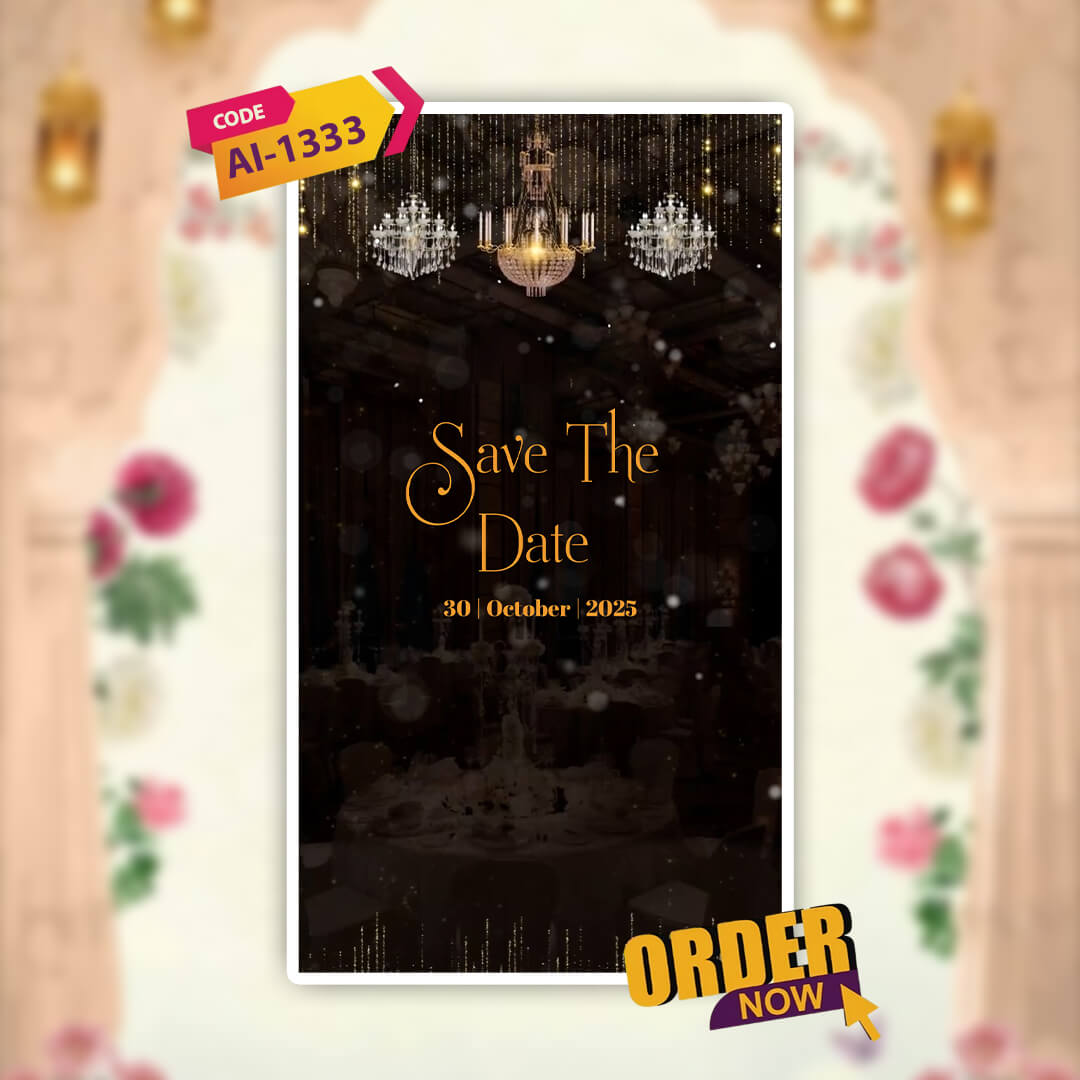 Digital Wedding Invitation Video | Scenic Charm | AI-1333