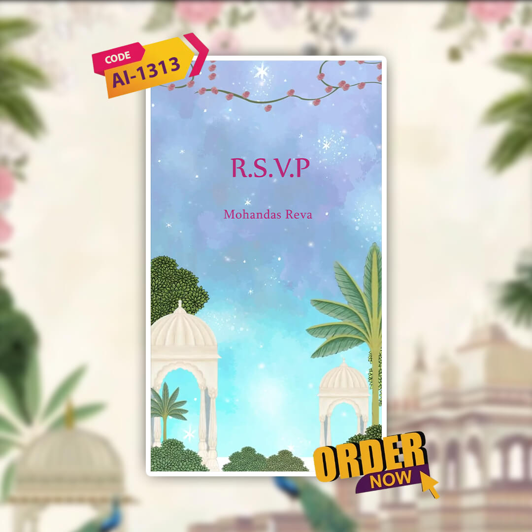 Digital Wedding Invitation Video | Vivah Invitation | AI-1313