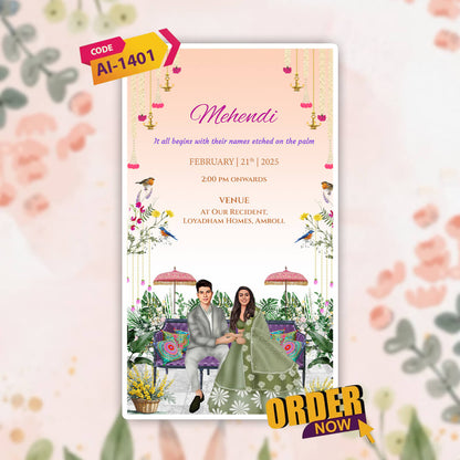 Digital Wedding Invitation Video | Graceful Theme | AI-1401