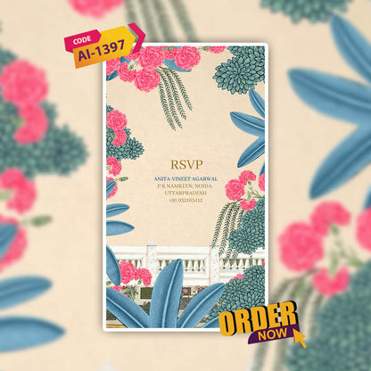 Digital Wedding Invitation Video | cultural motifs| AI-1397