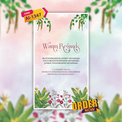 Digital Wedding Invitation Video | Mystical & Elegant | AI-1347