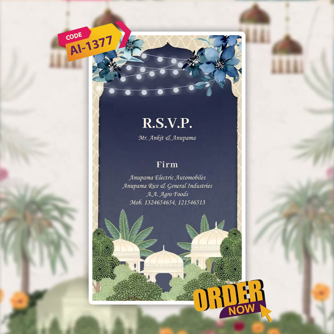 Digital Wedding Invitation Video | Nature-Inspired| AI-1377
