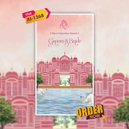 Digital Wedding Invitation Video | Romantic Theme | AI-1368