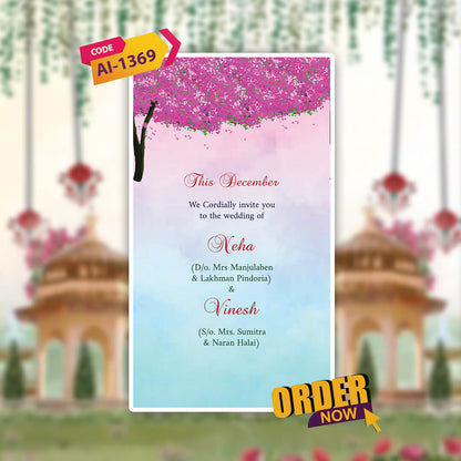 Digital Wedding Invitation Video | Cinematic |AI-1369