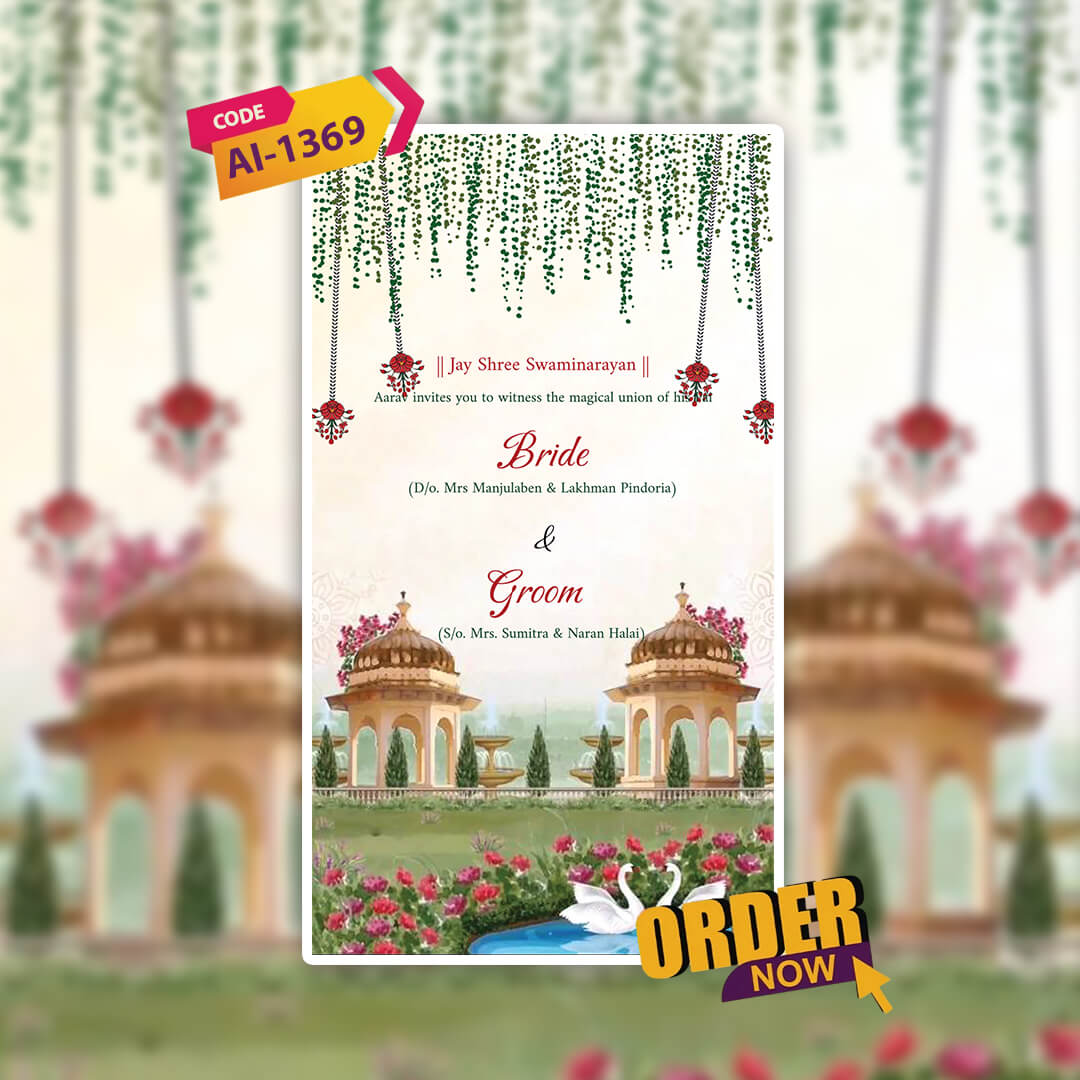 Digital Wedding Invitation Video | Cinematic |AI-1369