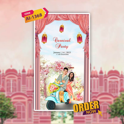 Digital Wedding Invitation Video | Romantic Theme | AI-1368