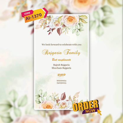 Digital Wedding Invitation Video | Modern Theme | AI-1370