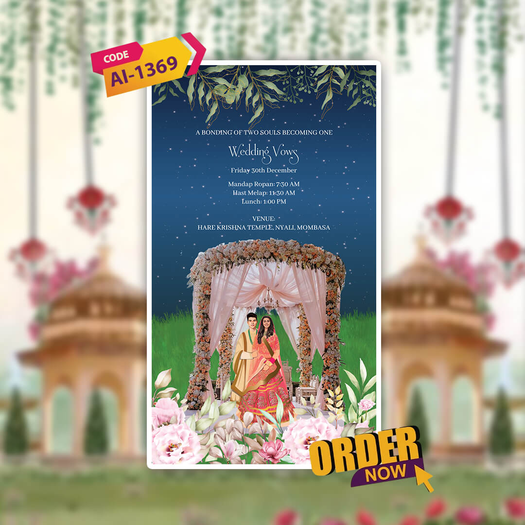Digital Wedding Invitation Video | Cinematic |AI-1369