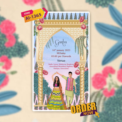 Digital Wedding Invitation Video | Custom Animated Wedding  |AI-1365