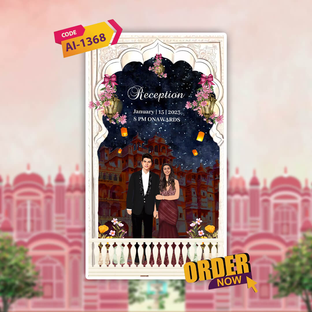 Digital Wedding Invitation Video | Romantic Theme | AI-1368