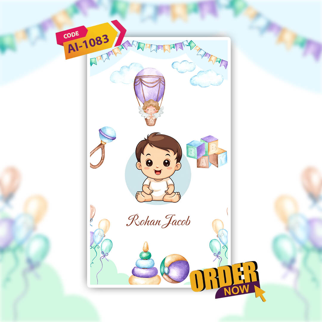 Baptism Ceremony Invitation Video | Custom & Digital | AI-1083