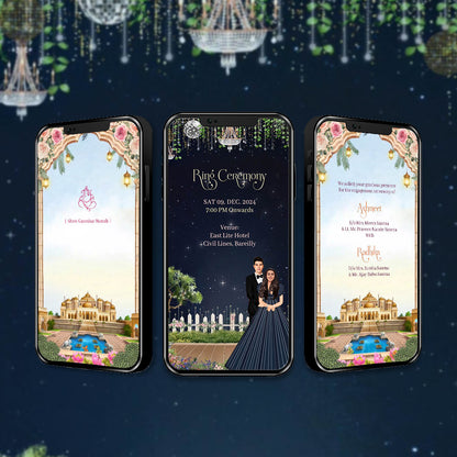 Engagement & Ring Ceremony Video Invitation | Stylish Theme | AI-1390