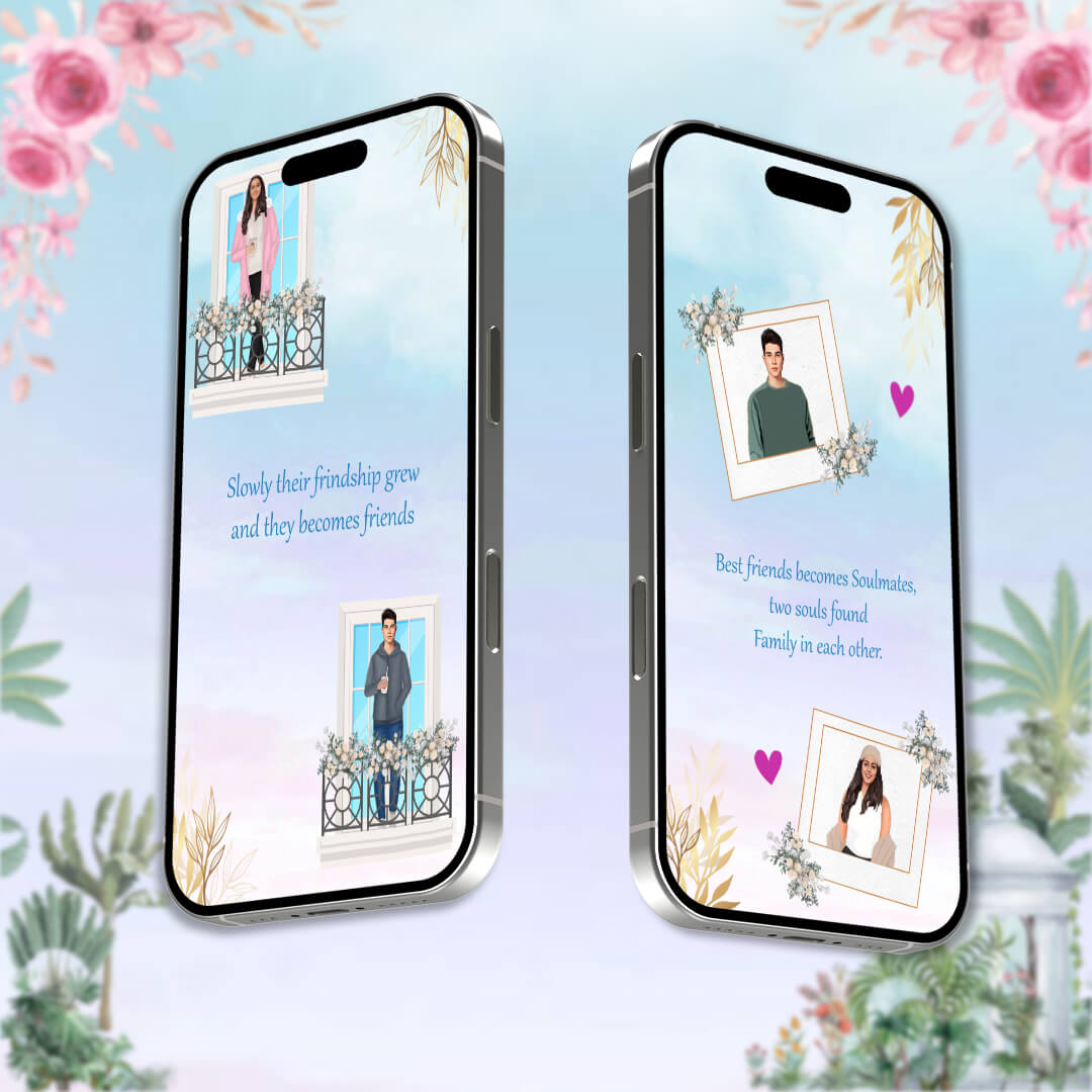 Custom Love Story Wedding Invitation Video | Dreamy Elegant | AI-1202