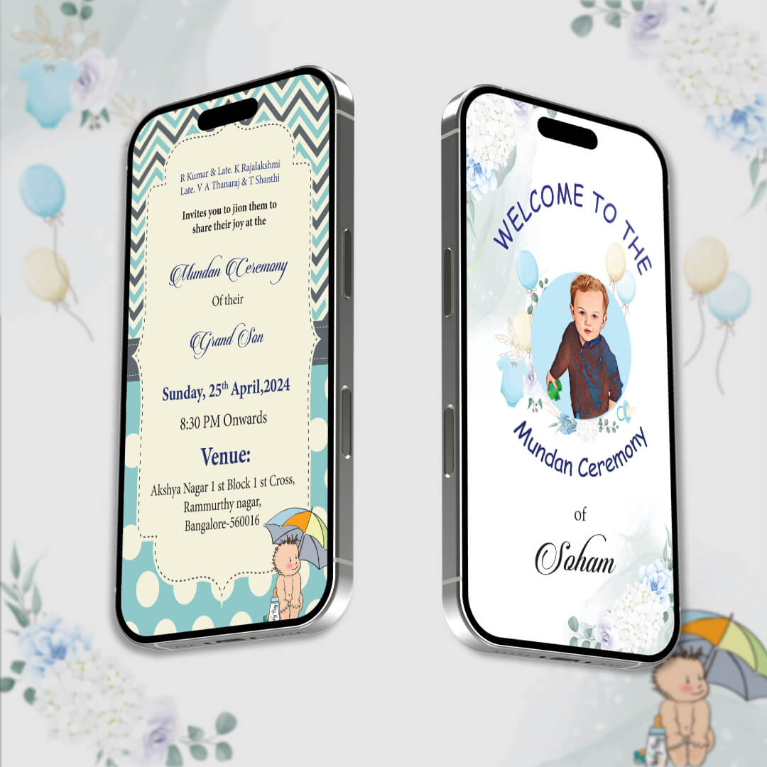 Mundan Ceremony Invitation Video | Personalized Baby Mundan| AI-1061