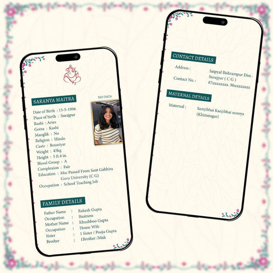 Digital BioData Video Template | Modern CV Style | AI-1414