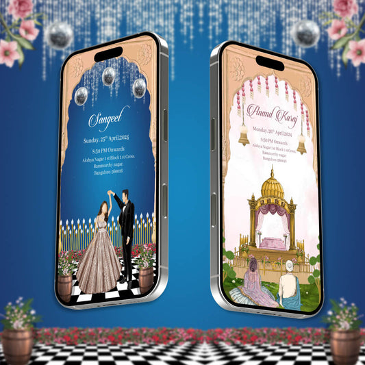 Sikh Wedding Invitation Video | Romantic Couple | AI-1158