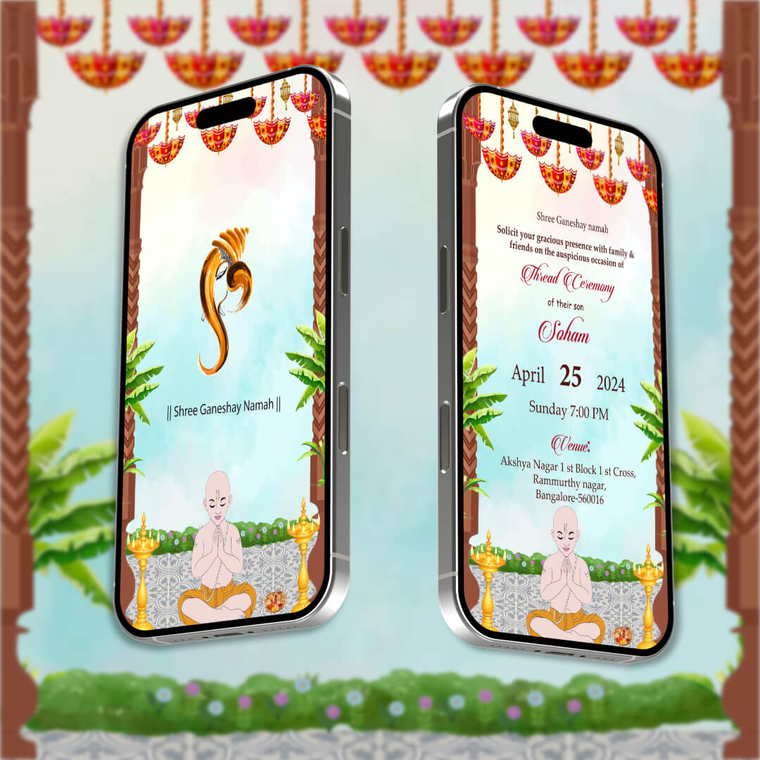 Mundan Ceremony Invitation Video | Digital Editable Template | AI-1063