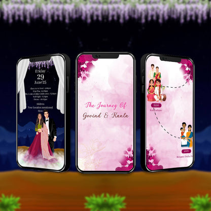 Anniversary Video Invitation | Romantic Journey | AI-1260