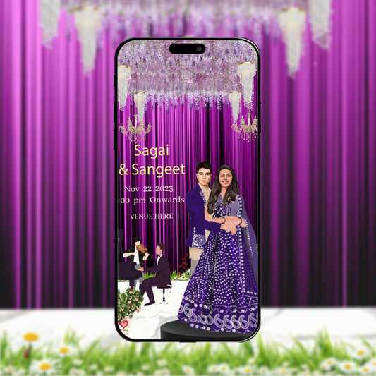 Sangeet Ceremony Invitation Video | Pre-Wedding Delight | AI-1241