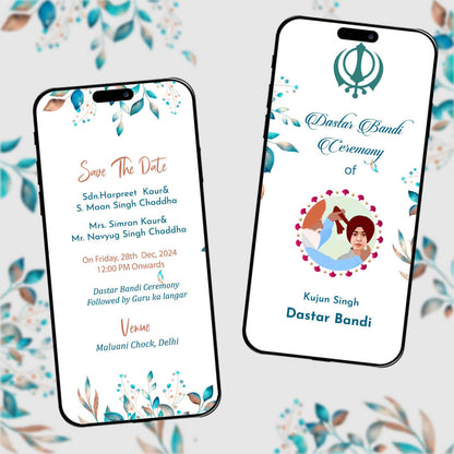 Dastar Bandi Ceremony Invitation Video | Personalized Video | AI-1087