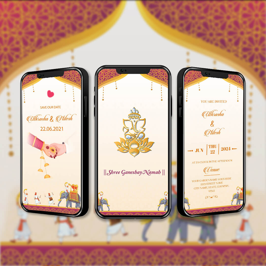 Digital Wedding Video Invitation | Shadi Invite | AI-1167