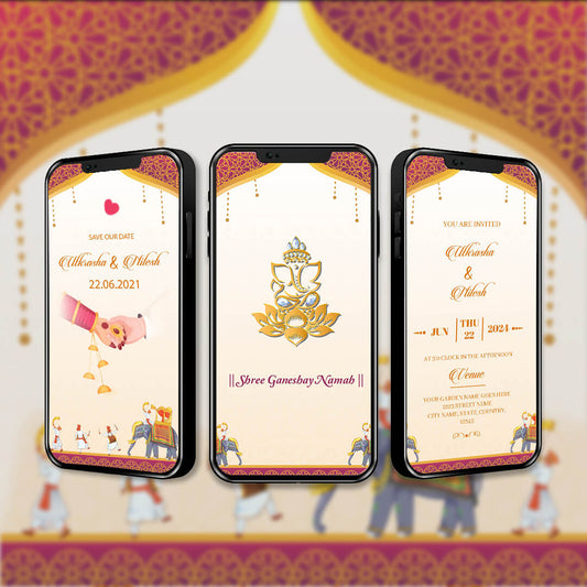 Digital Wedding Video Invitation | Shadi Invite | AI-1167