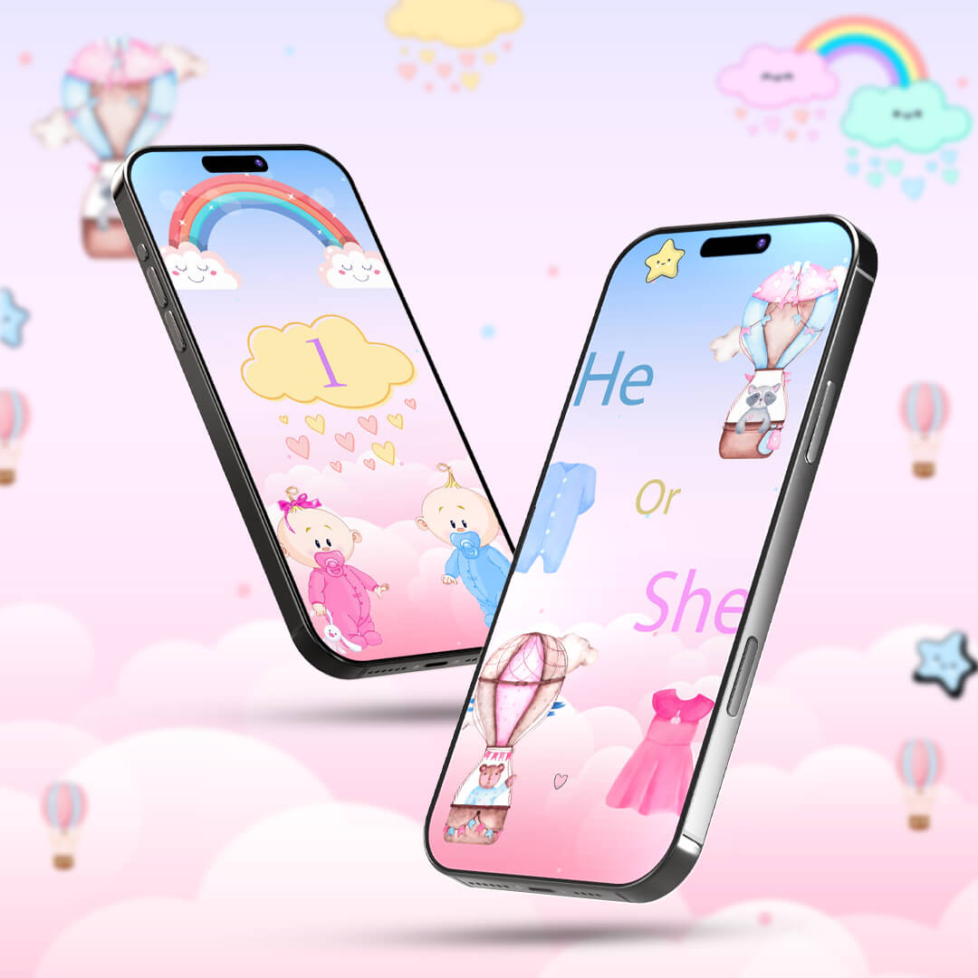 Baby Gender Reveal Invitation Video | Modern E Card | AI-1355