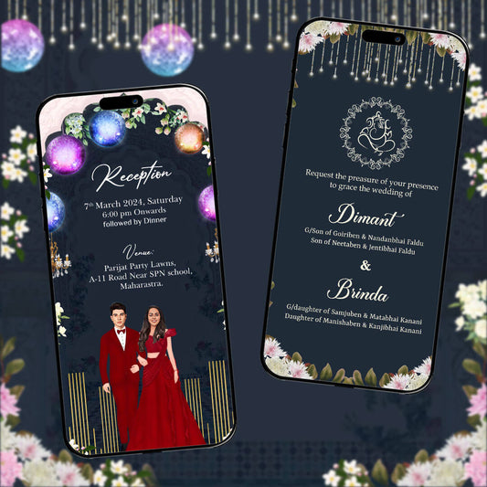 Reception Party Invitation Video | Digital Invitation | AI-1125