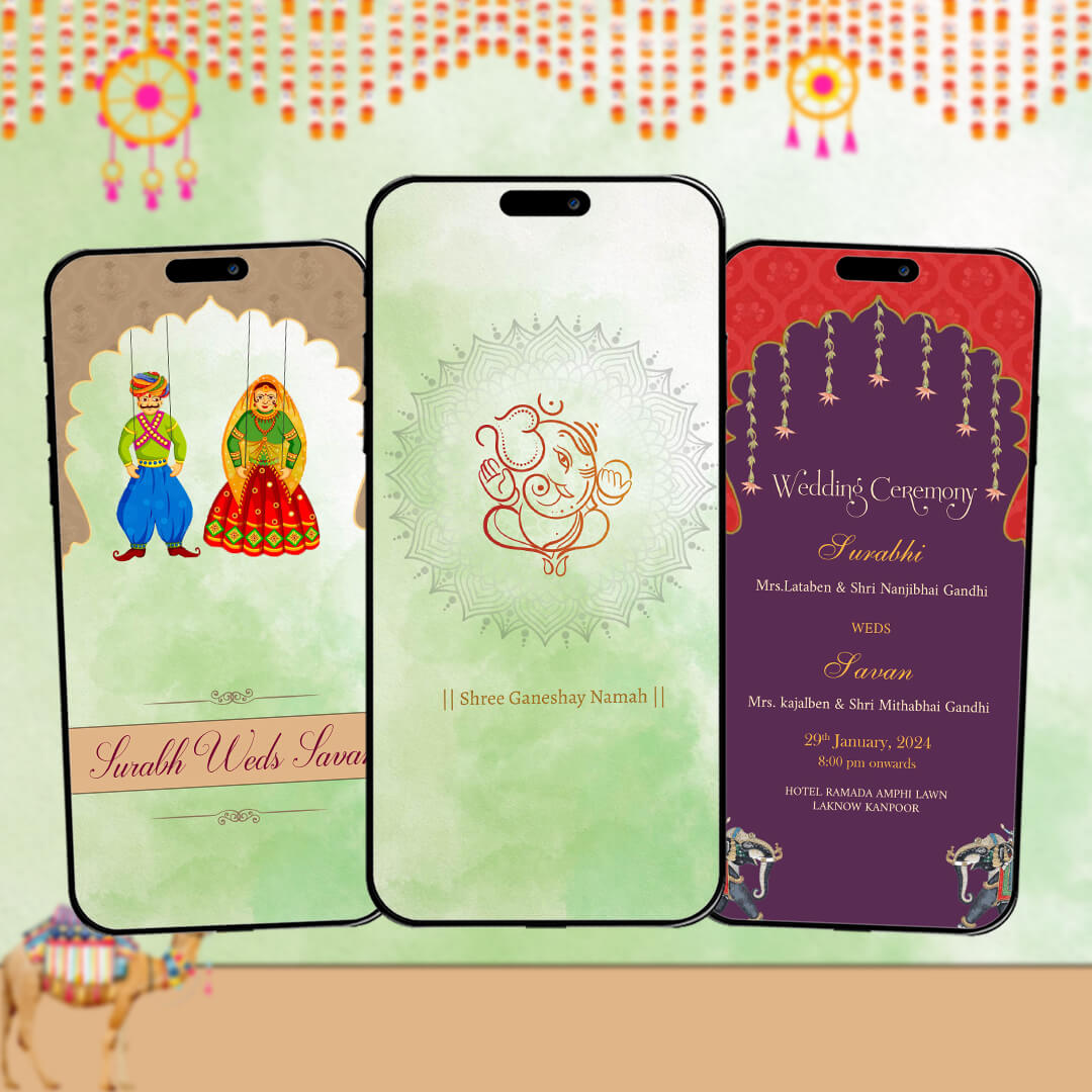 Rajasthani Wedding Invitation Video | Editable | AI-1225