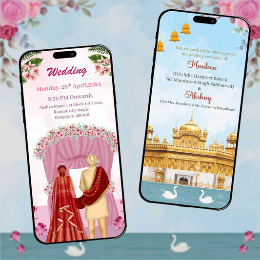 Sikh Wedding Invitation Video | Cultural Rich | AI-1157
