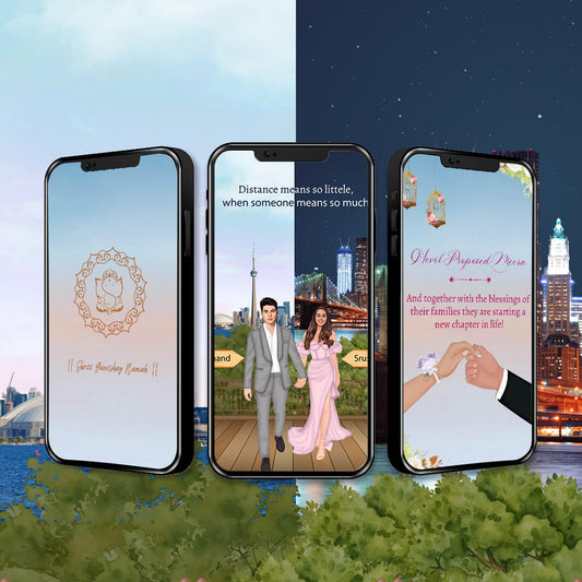 Custom Love Story Wedding Invitation Video | Diverse Elegant | AI-1201