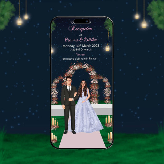 Reception Party Invitation Video | Black-Themed | AI-1122