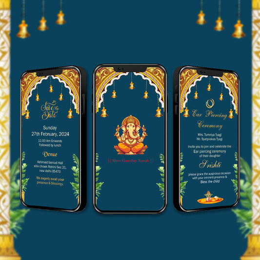 Ear Piercing Ceremony Invitation Video | Sacred Ritual | AI-1097