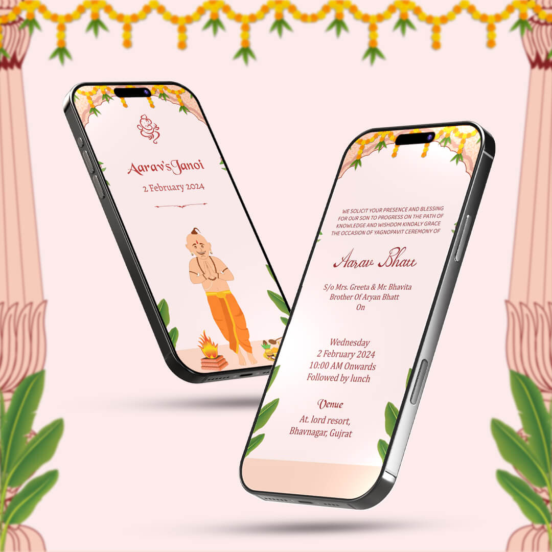 Thread Ceremony Invitation Video | Upanayanam Invite | AI-1045