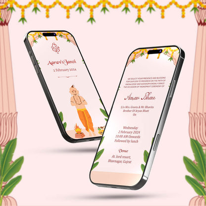Thread Ceremony Invitation Video | Upanayanam Invite | AI-1045